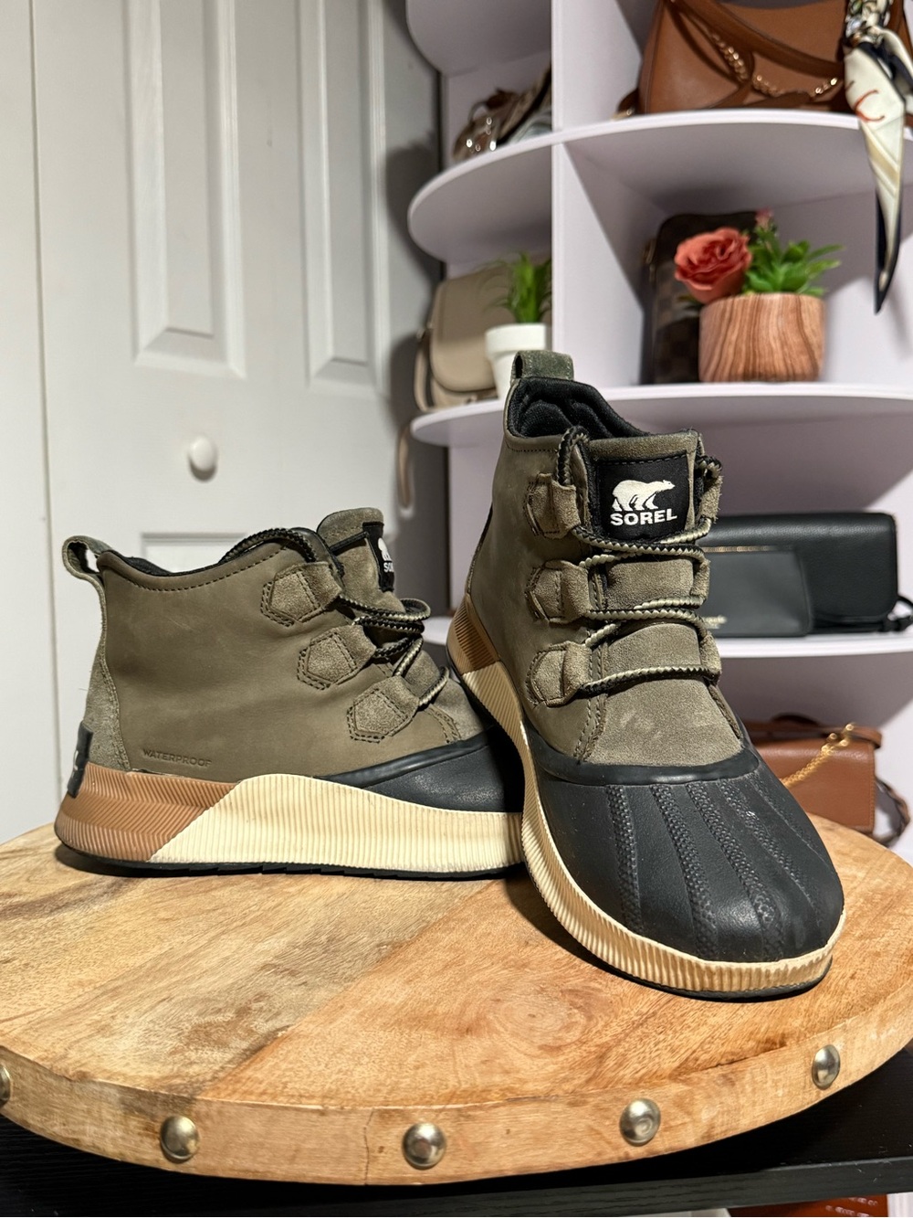 Sorel Men’s Olive and Black Waterproof Duck Boot